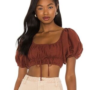 NWOT Revolve SNDYS Valerie Top in Mahogany size 4